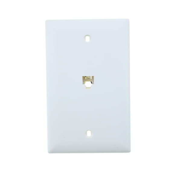 On-Q / Legrand TPTE1LA 2 Line Telephone Wall plate (4 Conductor), Light Almond