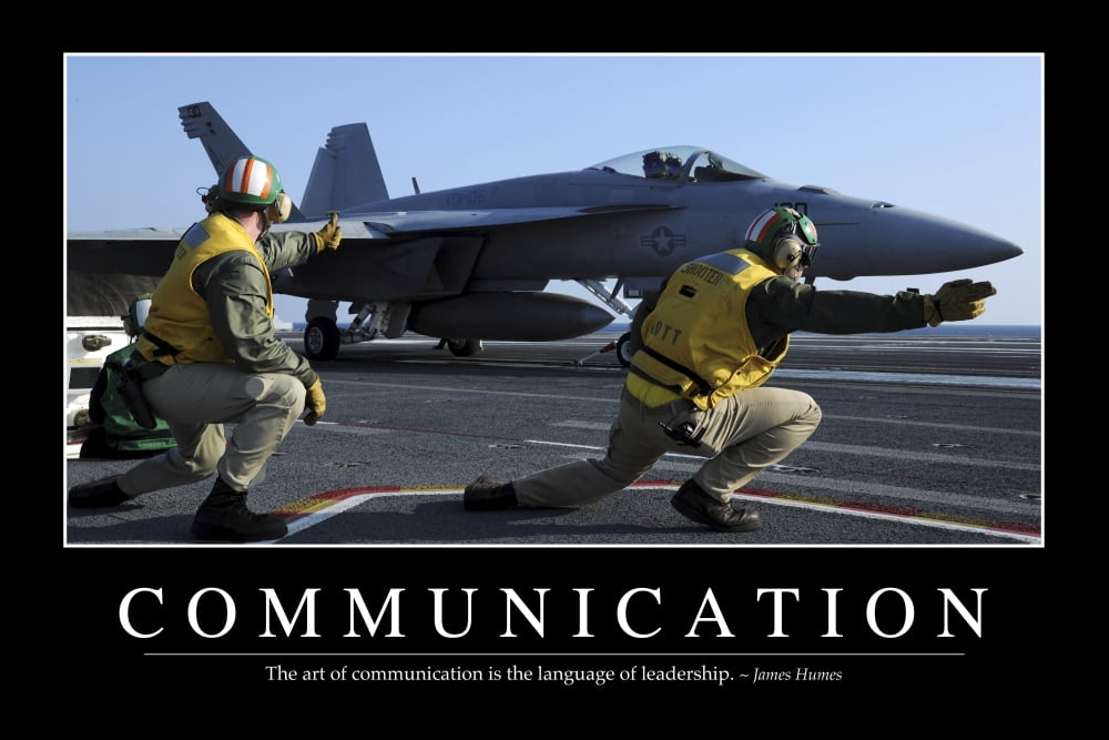 Communication Inspirational Quote and Motivational Poster Canvas Art - Stocktrek Images (34 x 23)