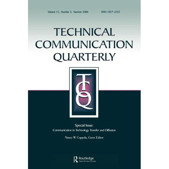 Communication Technology Transfer&Diffusion Tcq 15#3, (Paperback)