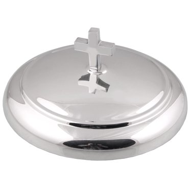 Mayur Exports Plateau à Vin De Communion En Inox Miroir Avec Couvercle – 40 Hosties, Qualité Food Grade, Fabriqué En Inde