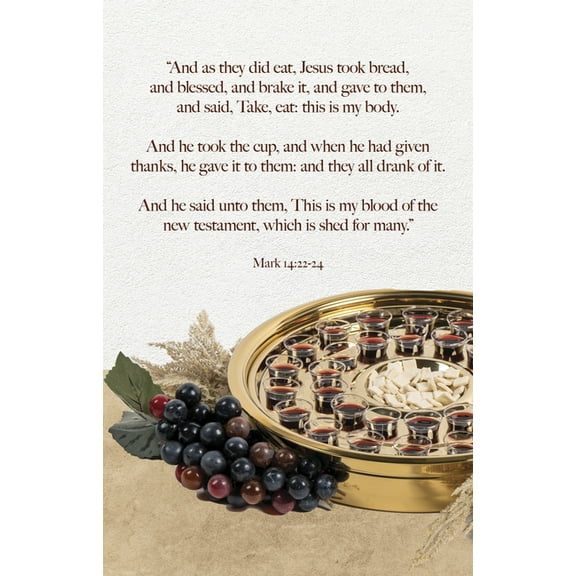 Communion Bulletin: Which Is Shed (Package of 100): Mark 14:22-24 (Kjv), (Paperback)