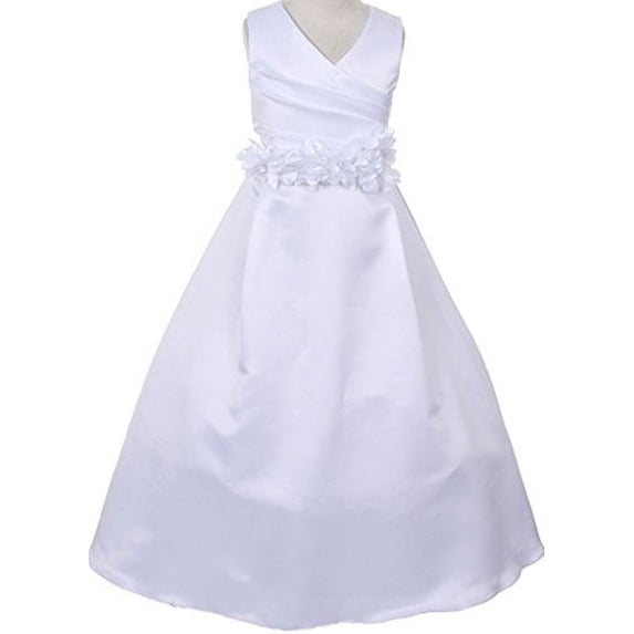 Communion Flower Girl Dress Collection from Cinderella for Big Girl White 14 CC 1186-F