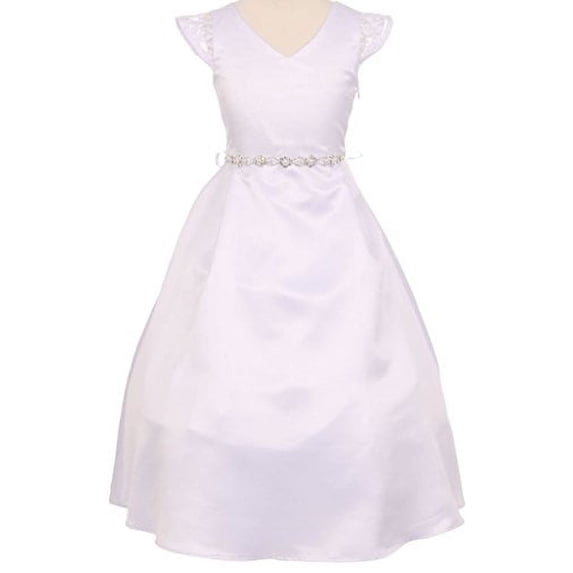 Communion Flower Girl Dress Collection from Cinderella for Big Girl White 6 CC 2009-50