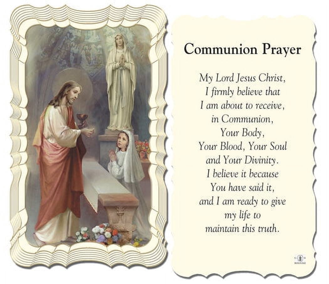 Communion Girl Catholic Prayer Holy Card with Prayer on Back, Pack of ...