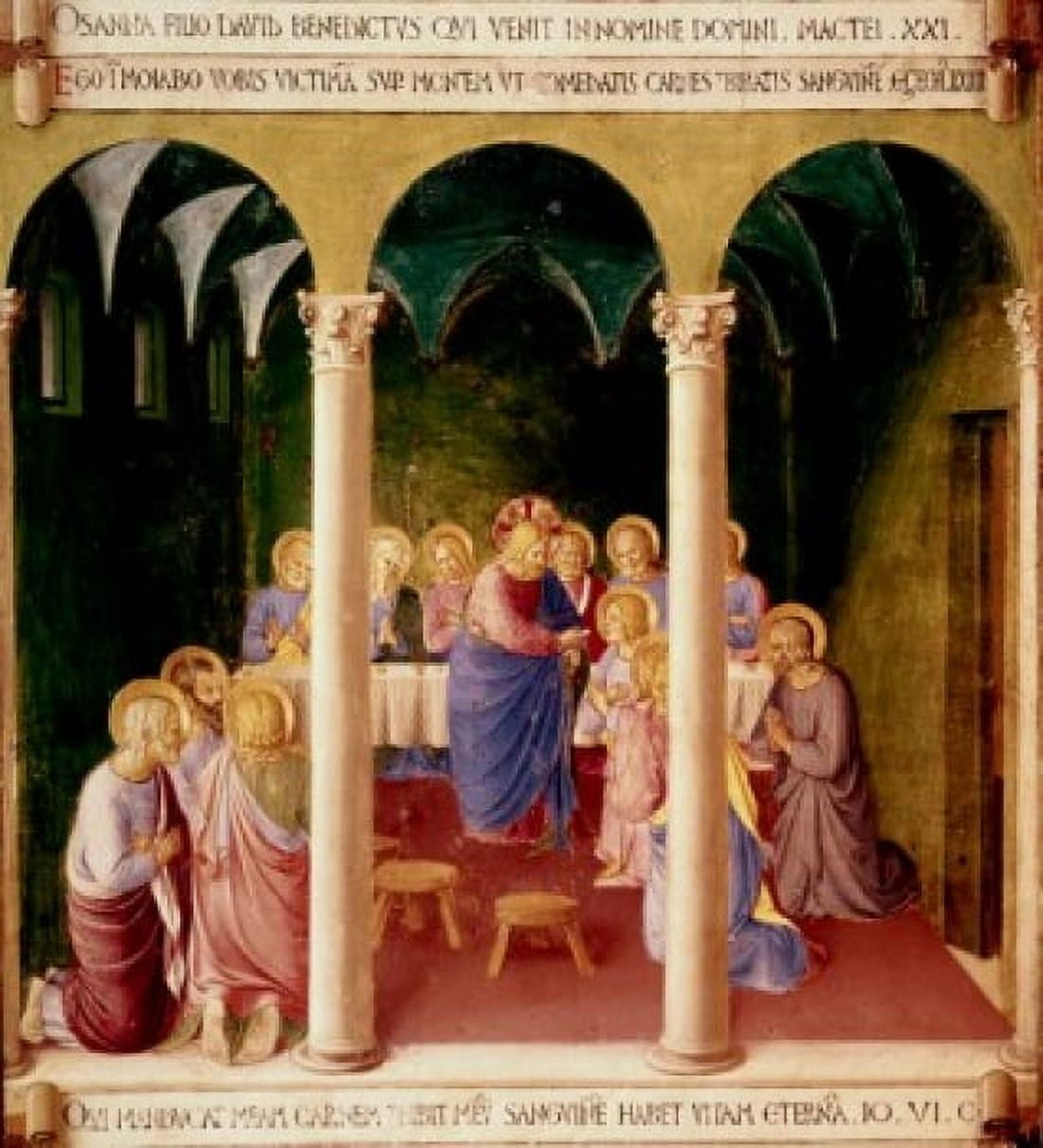 Communion Of The Apostles 1438-1445 Fra Angelico (ca1395-1455 Italian) Fresco Museo di San Marco Florence Italy Canvas Art - Fra Angelico (18 x 24)