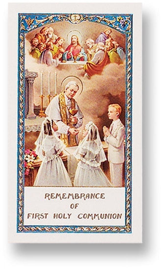 Communion Prayer Boy and Girl Laminated Catholic Prayer Holy Card with ...