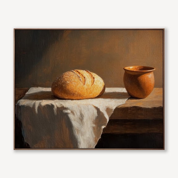 Communion Table Art Last Supper Scene Christian Dining Room Wall Decor Biblical Still Life Unframed Paper Print