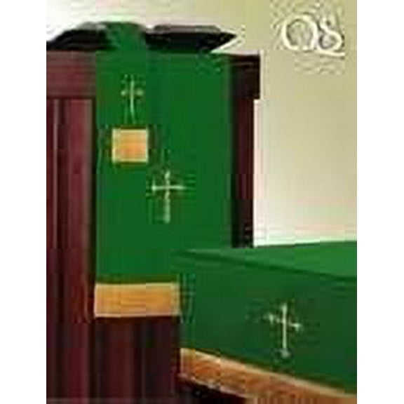 Communion-Table Runner-Viva-Reversible-Hunter/Purple w/Latin Cross