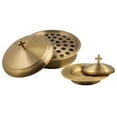 thumbnail image 1 of Mayur Exports Communion Ware Holy Wine Serving Tray with Lid & Stackable Bread Plate with Lid | Stainless Steel Brass/Gold Finish Church Altar Set, 1 of 7