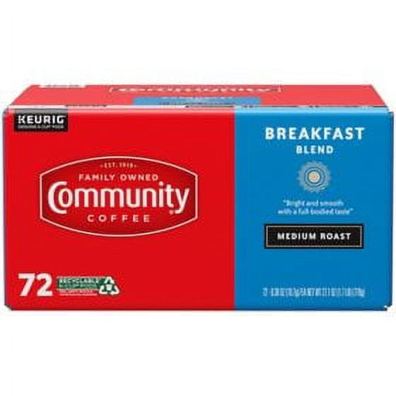 Community Coffee Breakfast Blend Medium Roast Single Serve, 72 count..pack of 2