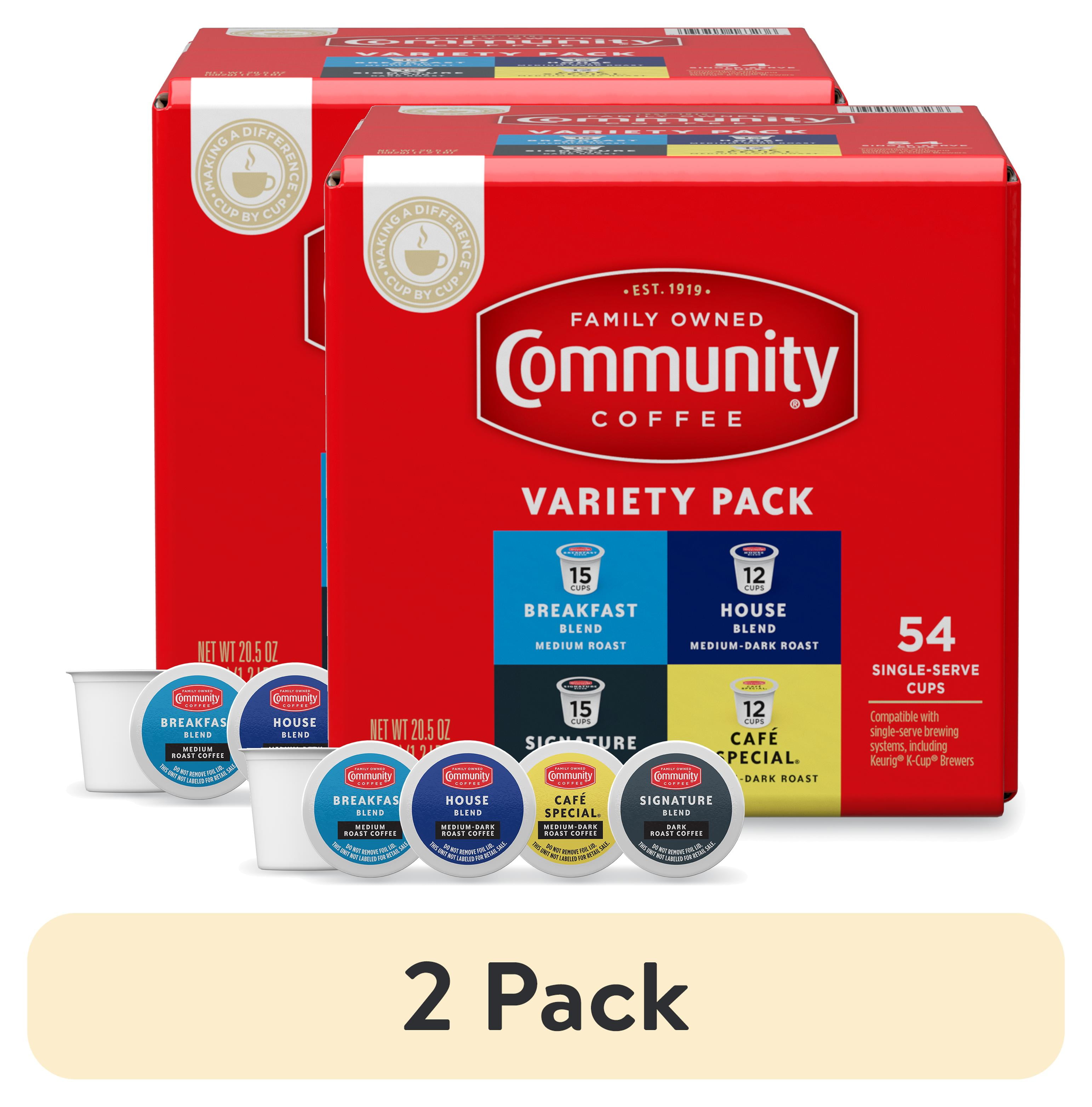 (2 pack) Community Coffee Breakfast, Signature, House, & Café Special