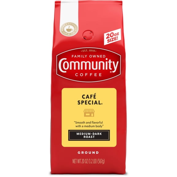 Community Coffee Caf Special Medium-Dark Roast Ground 20 oz Gable Top