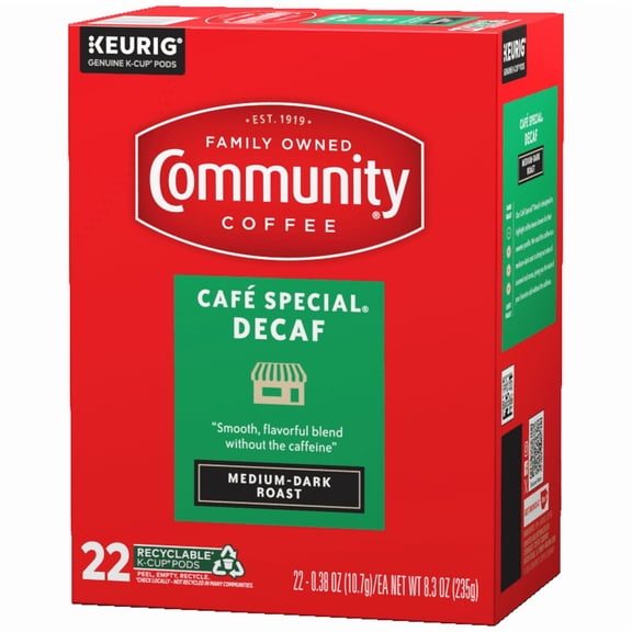 Community® Coffee Café Special® Decaf Coffee Single-Serve Cups 22 ct Box
