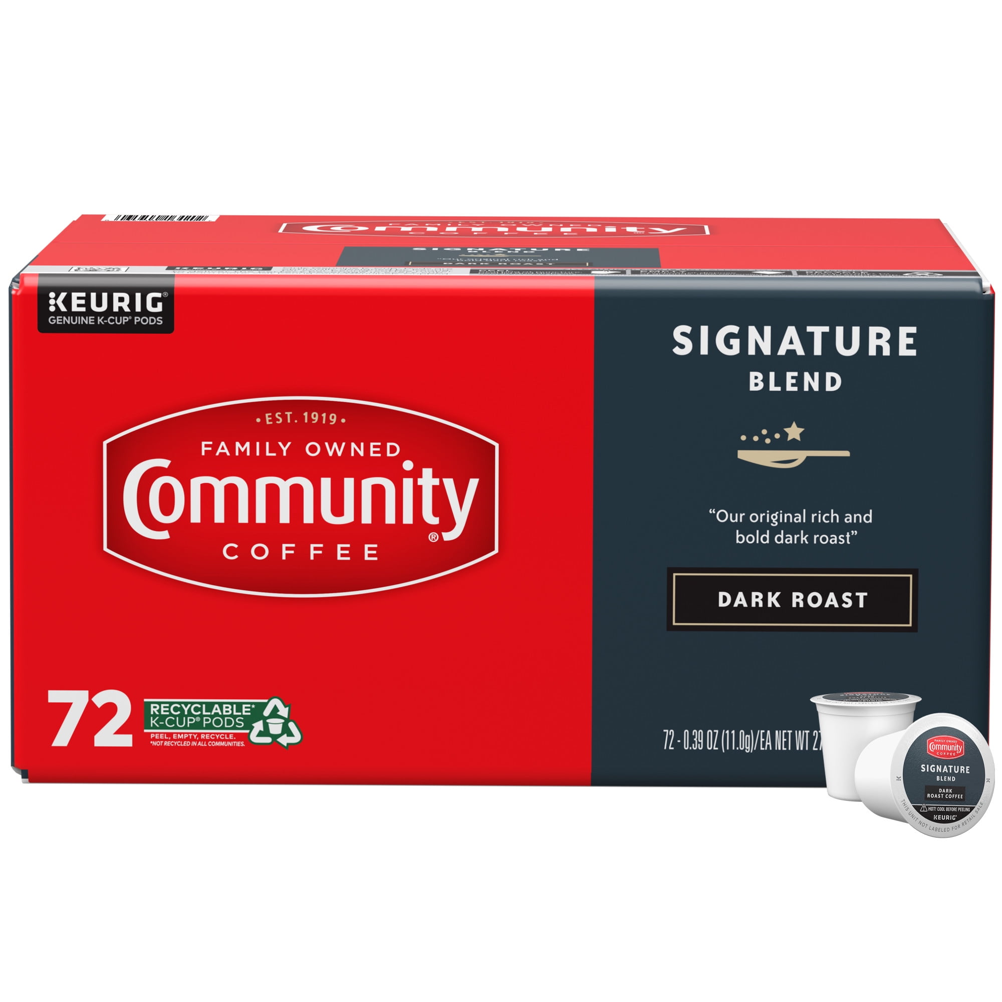 Community Coffee Cafe Special Decaf Medium-Dark Roast Keurig K-Cup
