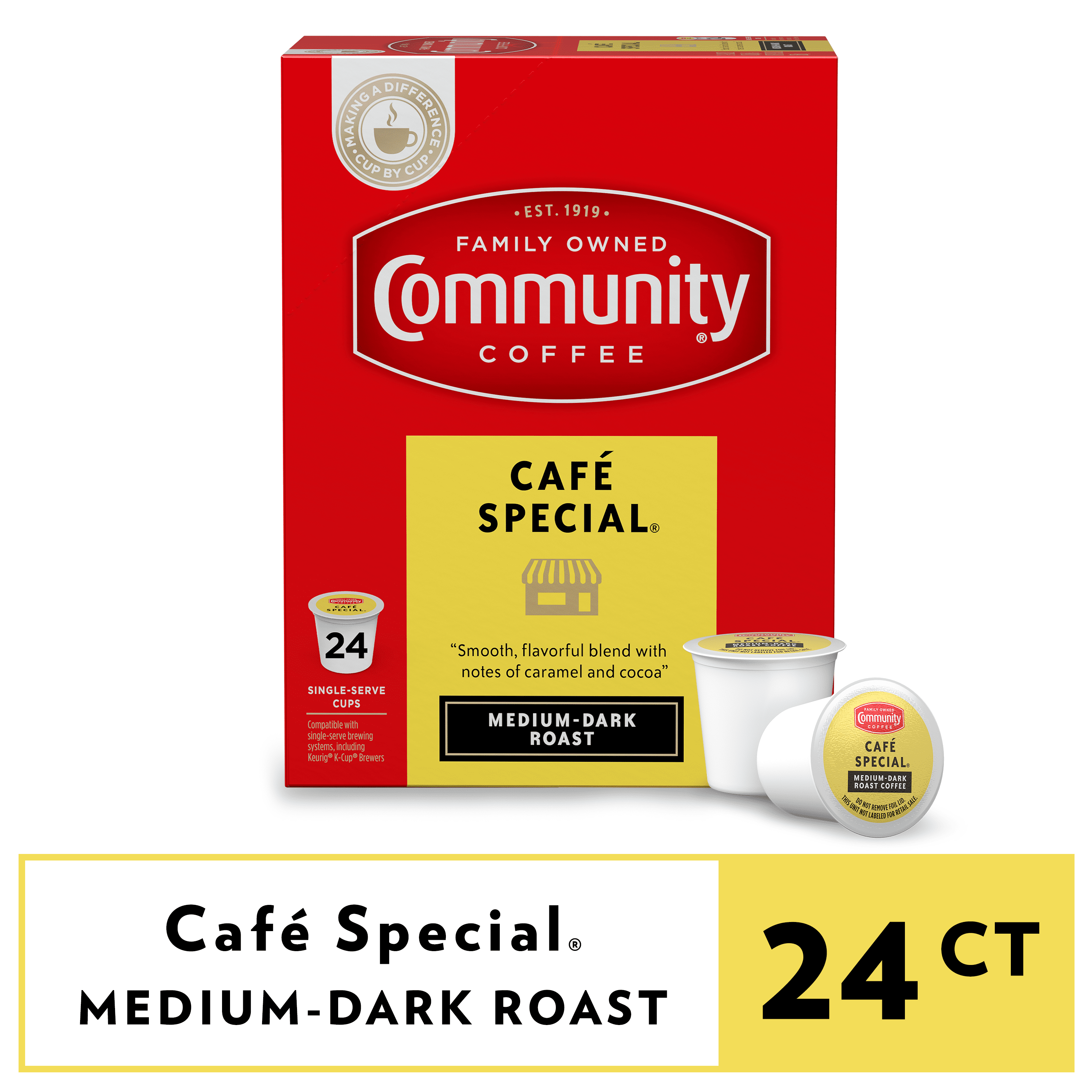 Community Coffee Cafe Special Medium Roast Keurig Coffee Pods, 24 Ct