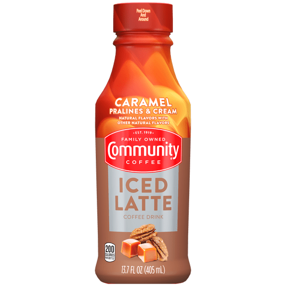 Community Coffee Caramel Pralines and Cream Iced Latte - 13.7 oz Bottle