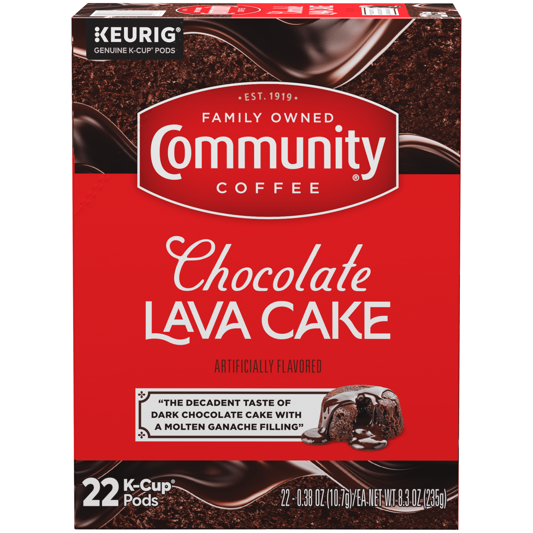 Community® Coffee Chocolate Lava Cake Coffee Single-Serve Cups 22 Count Box