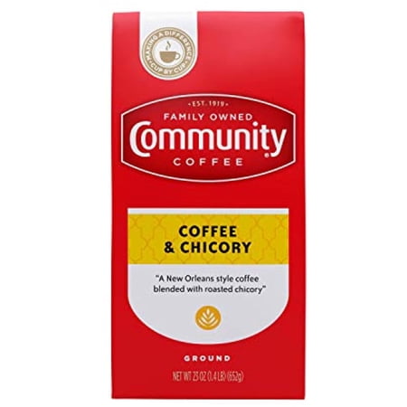 Community Coffee Coffee & Chicory Blend 23 Ounce, Medium Dark Roast Ground Coffee, 23 Ounce Bag (Pack Of 1)