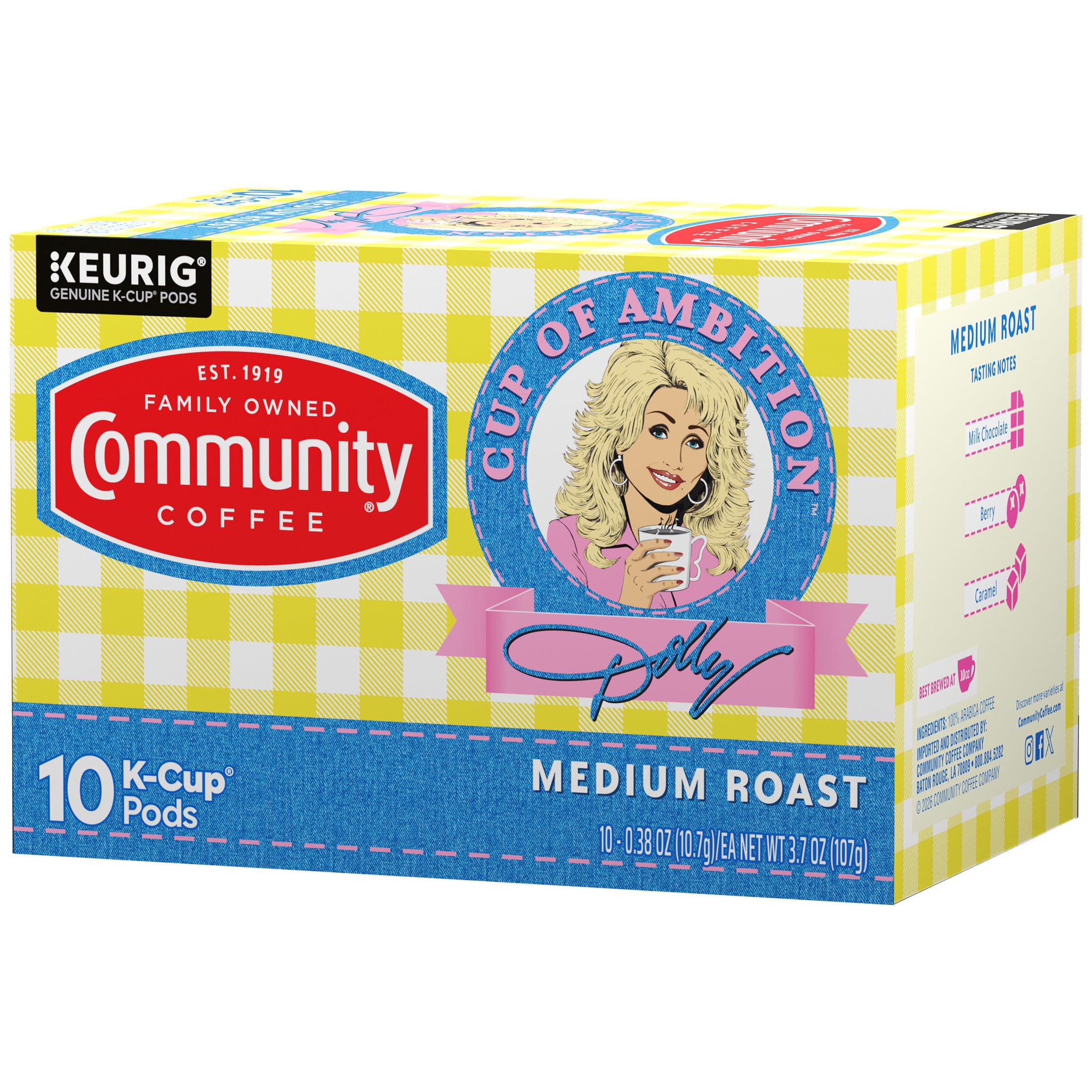 Dolly Parton’s Cup of Ambition™ with Community Coffee® Medium Roast Keurig® K-Cup® Pods 10 ct Box