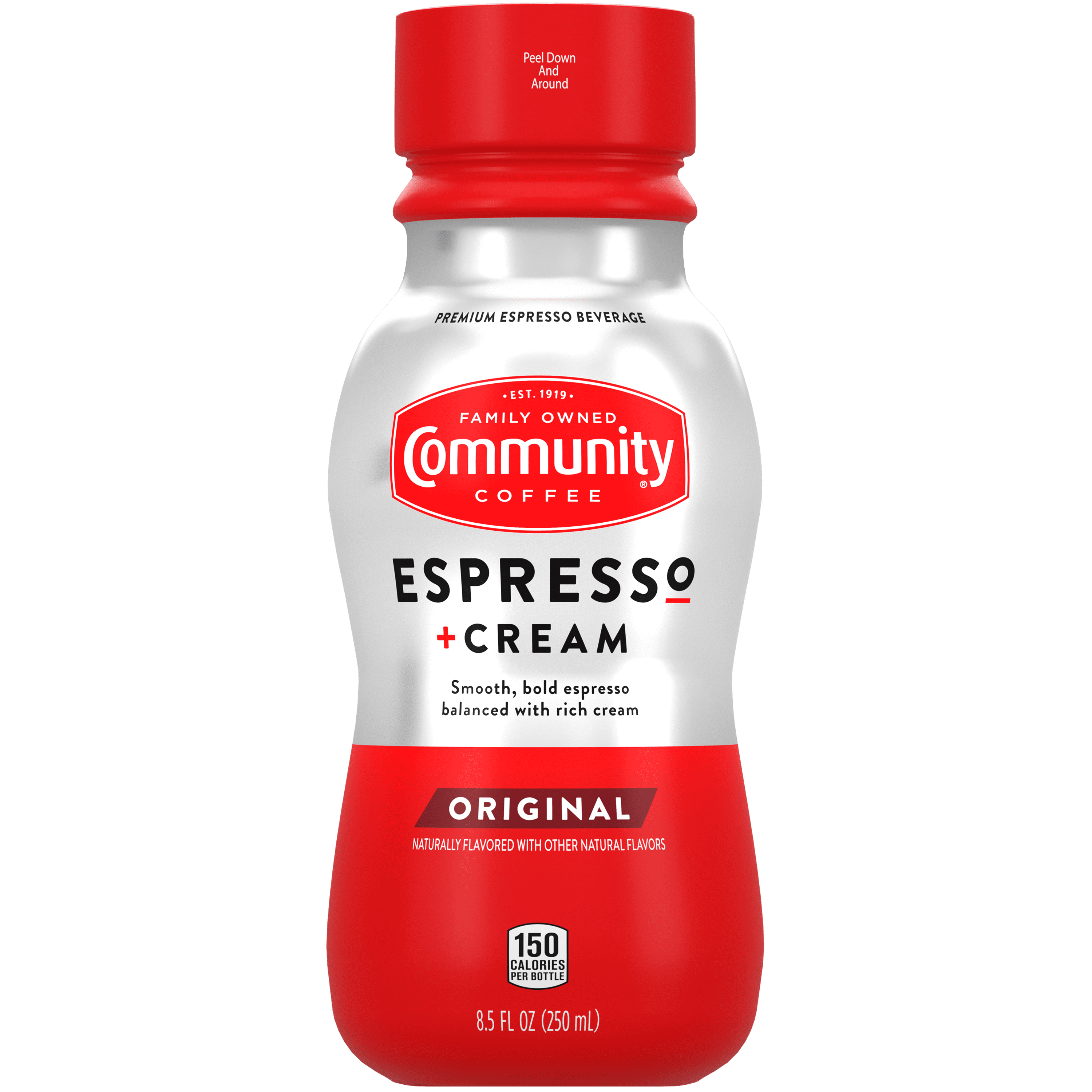 Community Coffee Espresso + Cream Original RTD 8.5 fl oz Bottle