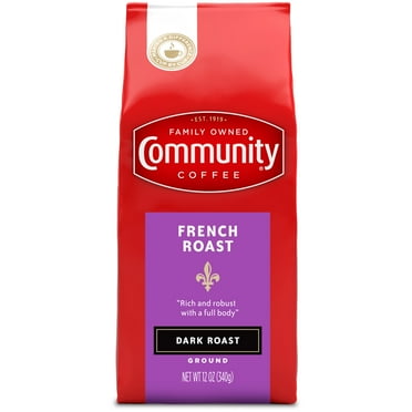 (2 pack) Community Coffee French Roast Dark Roast Ground 12 oz Gable Top