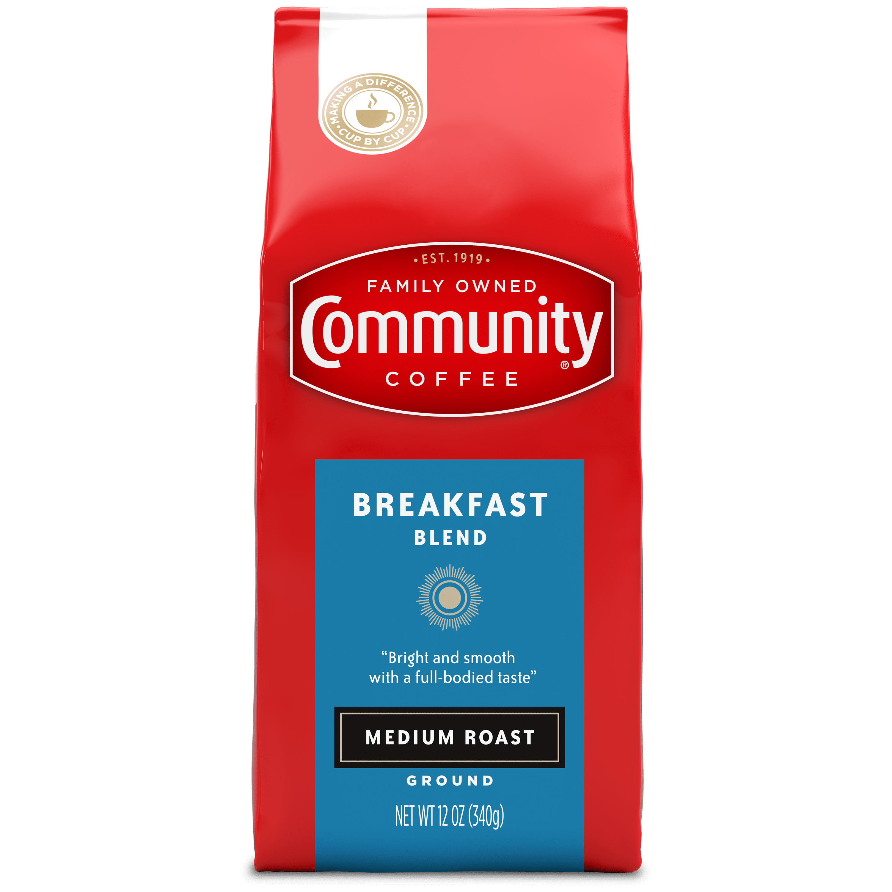 Community Coffee Ground Breakfast Blend 12 Oz