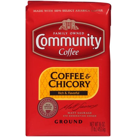 Community Coffee Coffee and Chicory Blend 16 Ounce, Medium Dark Roast Ground Coffee, Vacuum Sealed16 Ounce Bag (Pack of 1)