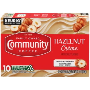 Community Coffee Hazelnut Creme Single-Serve Cups 10 Count Box