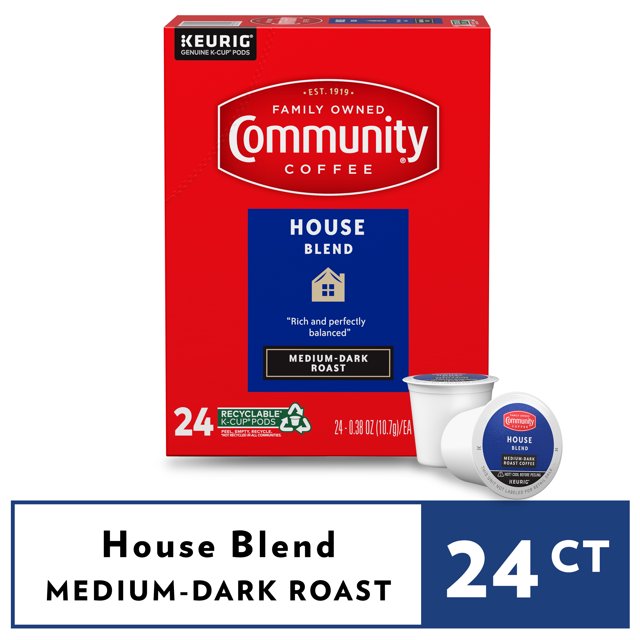 Community Coffee House Blend Pods for Keurig Kcups 24 Count