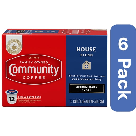 Community Coffee House Blend Single Serve 12 Pieces (Pack Of 6)