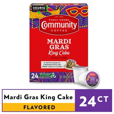 community coffee mardi gras king cake k cups