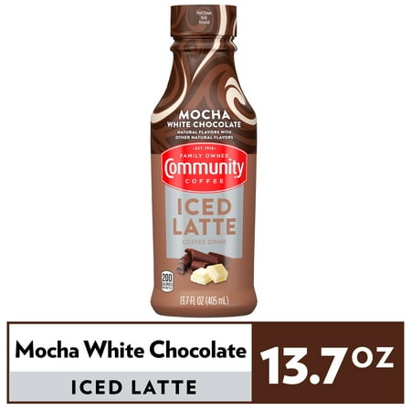 Community Coffee Mocha White Chocolate Iced Latte 13.7 fl oz Bottle