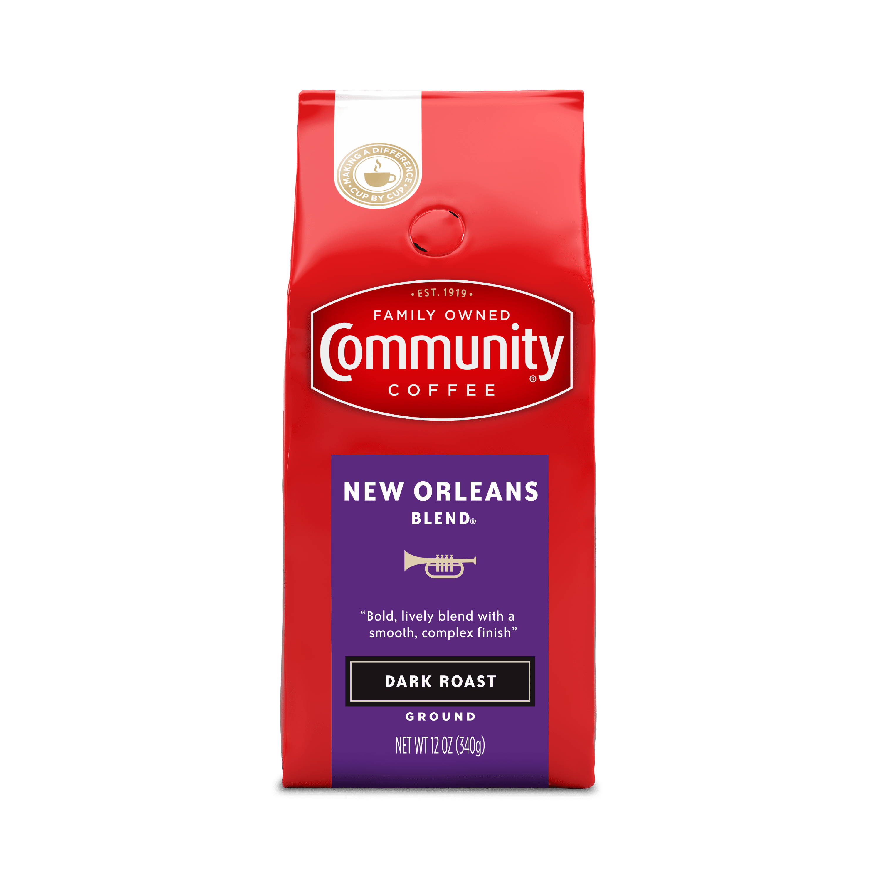 Community Coffee New Orleans Blend Special Dark Roast Ground Coffee 12 oz. Bag
