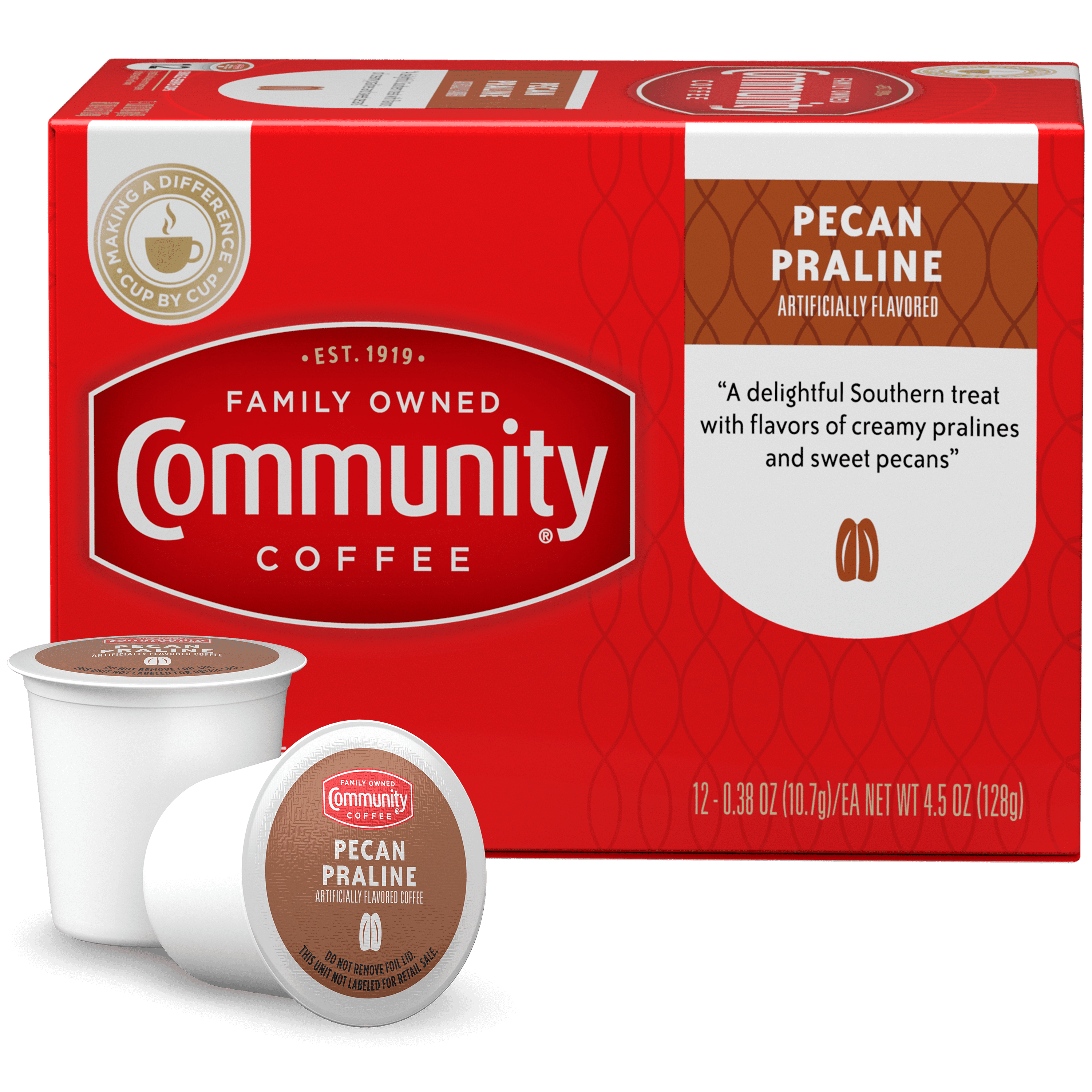 Community® Coffee Pecan Praline Coffee SingleServe Cups 12 ct Box