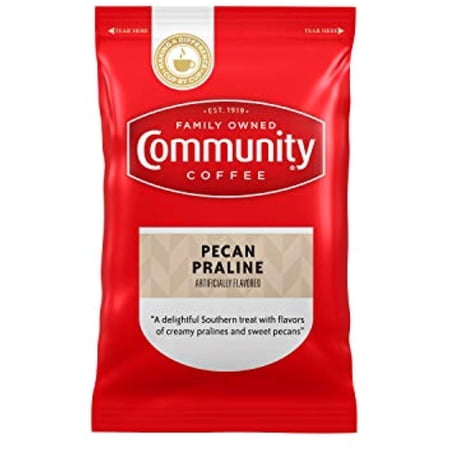 Community Coffee Pecan Praline Flavored, Medium Roast Pre-Measured Coffee Packs, 3.0 Ounce Bag (Box Of 20)