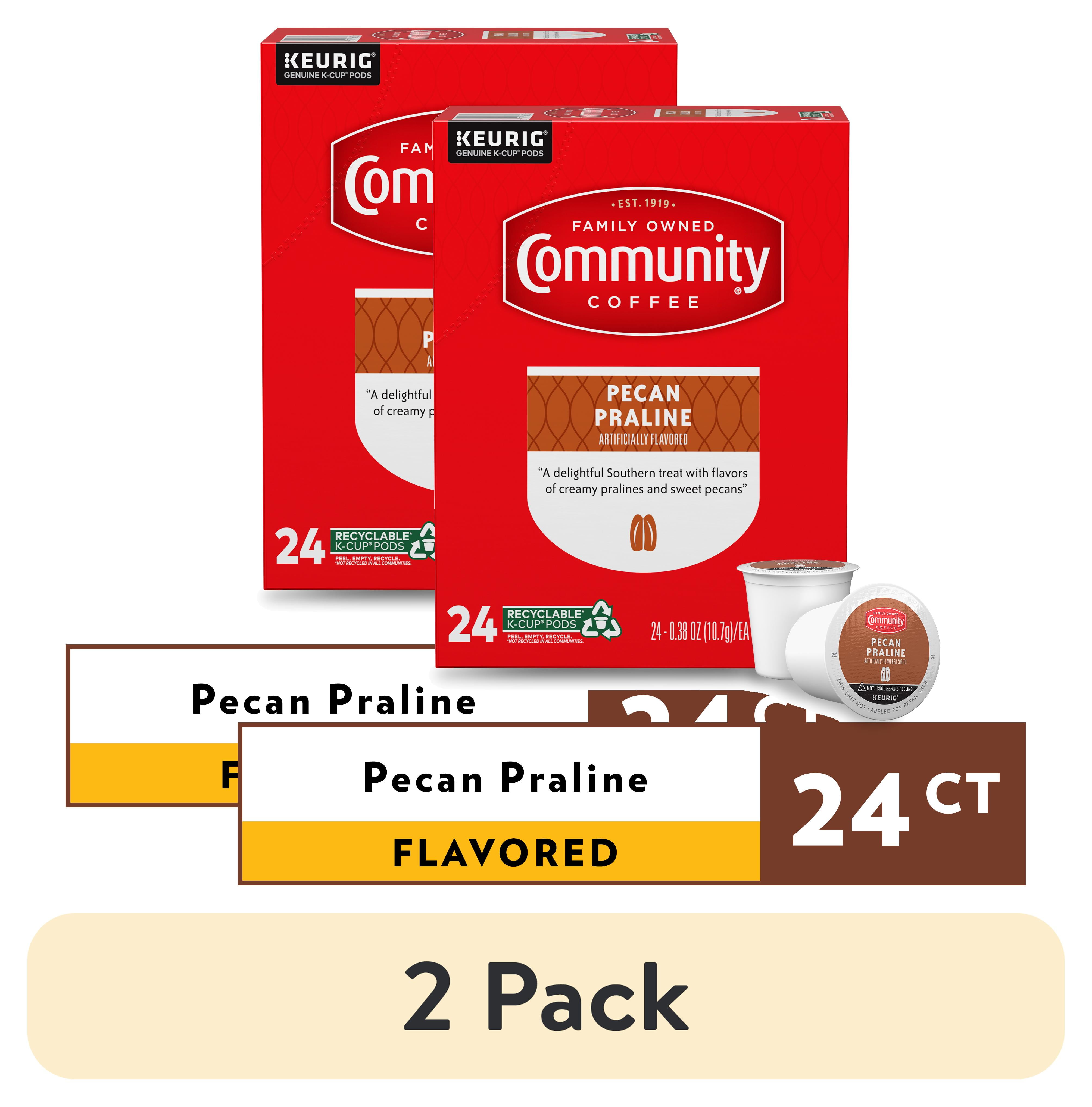 (2 pack) Community Coffee Pecan Praline Pods for Keurig Kcups 24 Count