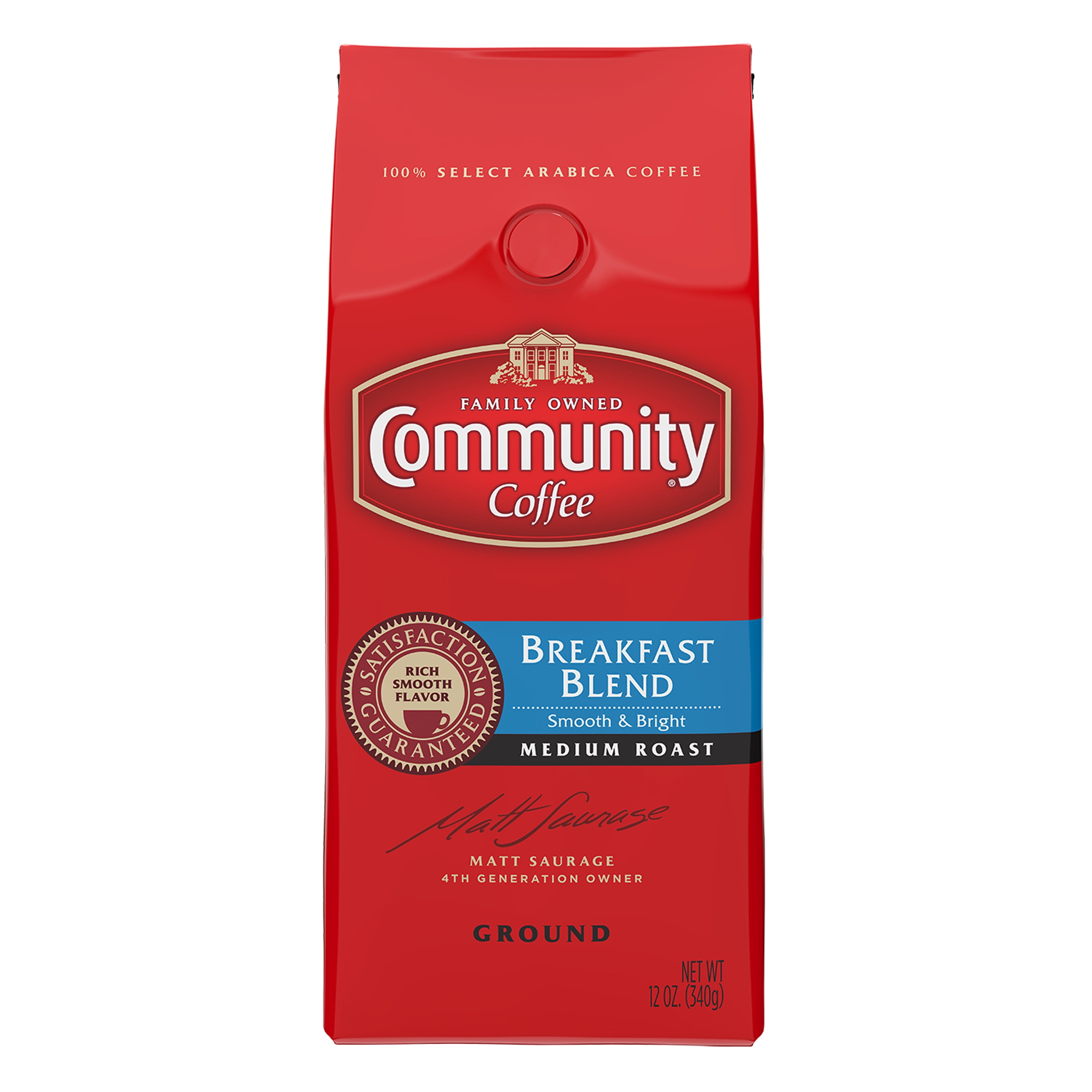 Community Coffee Premium Ground Coffee, Breakfast Blend, 12 oz., 3 Count