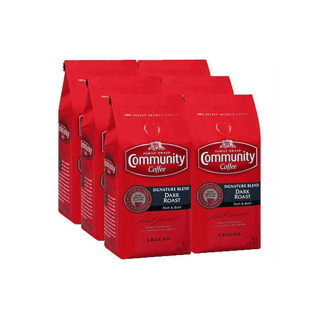 Community Coffee Signature Blend Ground Coffee, 12 oz (Pack of 6)