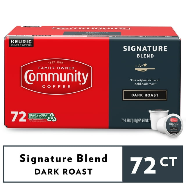 Community Coffee Signature Blend Pods for Keurig Kcups 72 Count