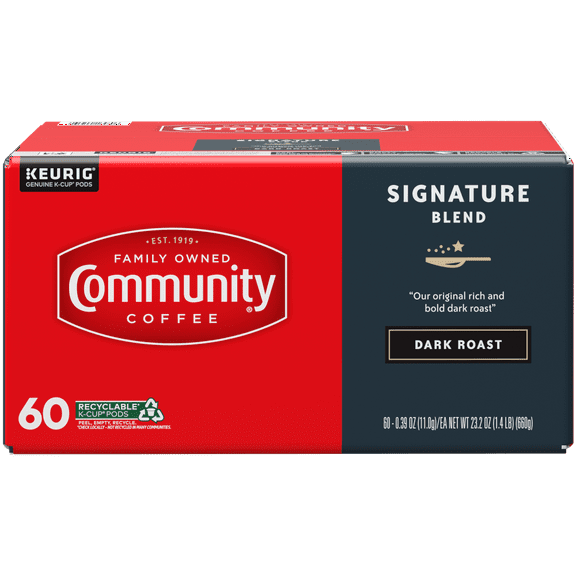 Community Coffee Single Serve Dark Roast 60 Ct