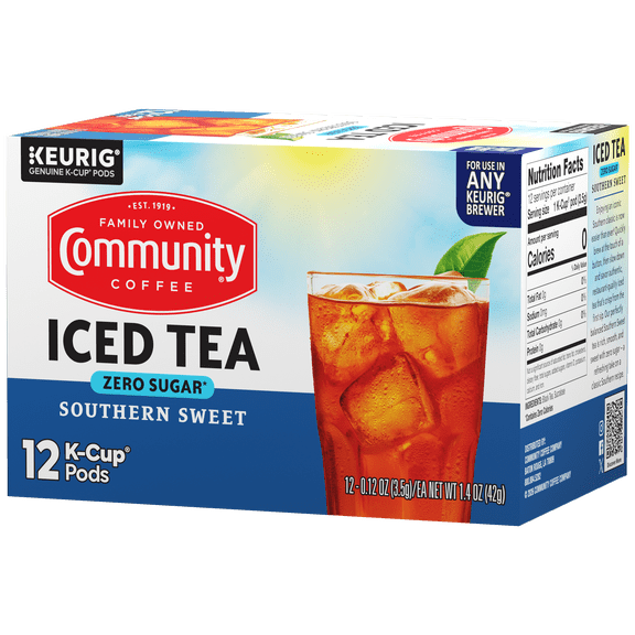 Community® Coffee Southern Sweet (Zero Sugar) Iced Tea K-Cup 12 Ct Box