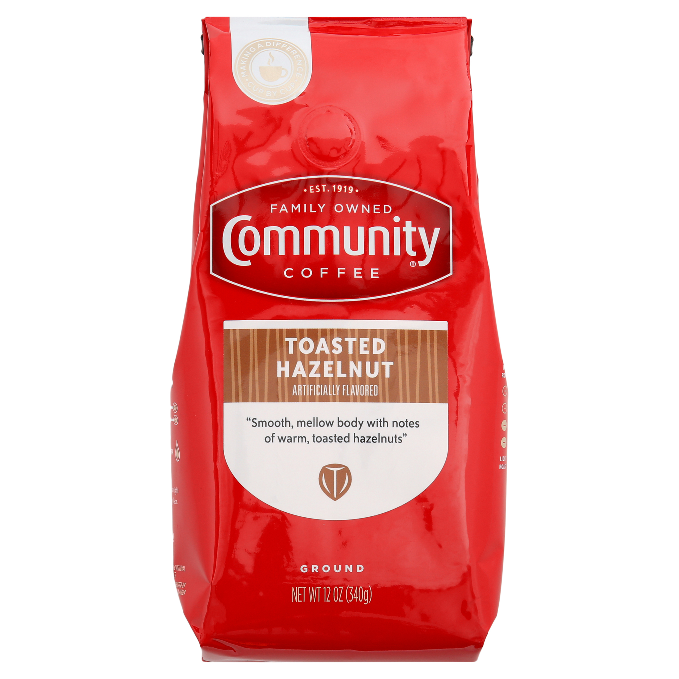 Community Coffee Toasted Hazelnut 12 Ounce Bag