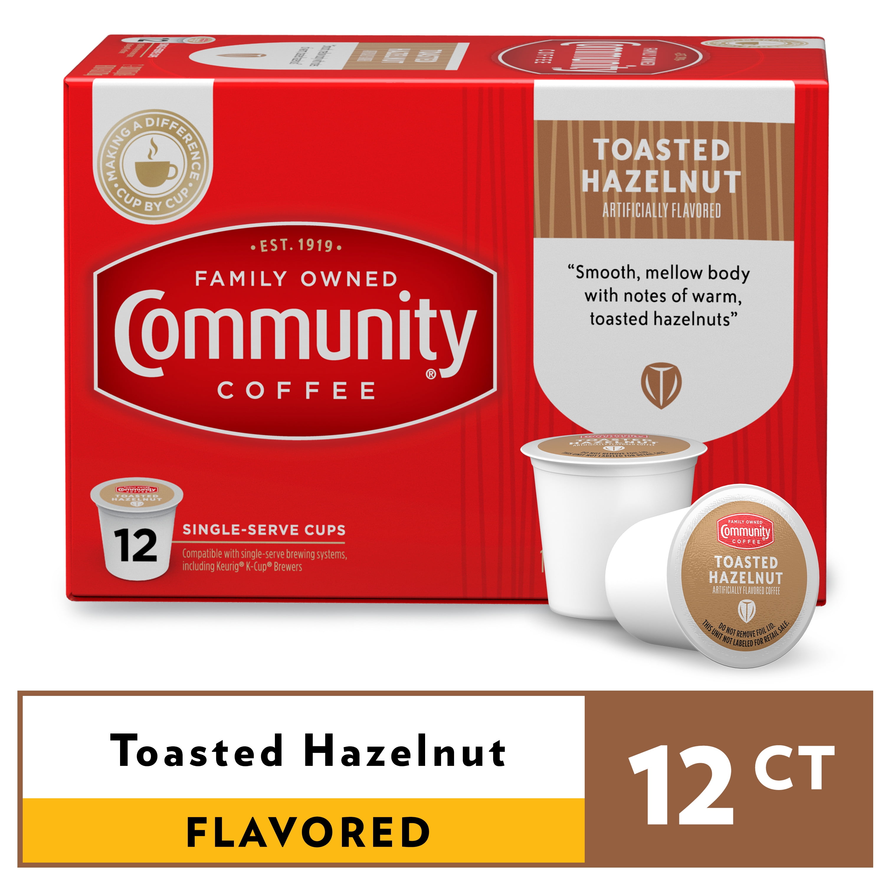 Community® Coffee Toasted Hazelnut Coffee SingleServe Cups 12 Ct Box