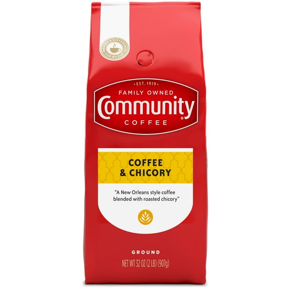 Community Coffee - Coffee and Chicory Medium-Dark Roast 32 oz Ground Coffee