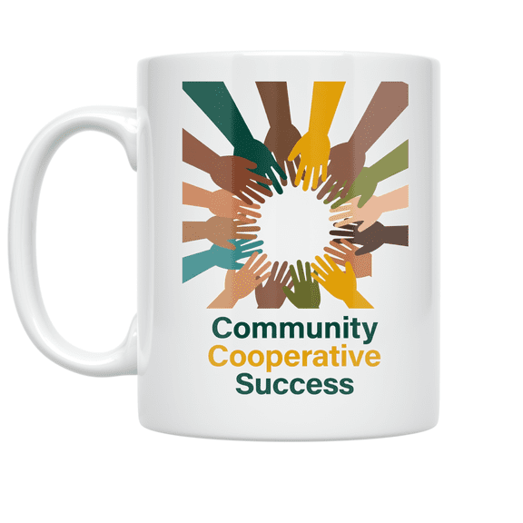 Community Cooperative Success Design - Collaboration Enthusiast - 11 oz Ceramic Coffee Mug