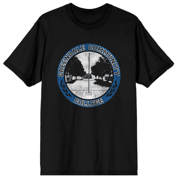 Community Glendale College Logo Art Crew Neck Short Sleeve Women's Black T-shirt-Small