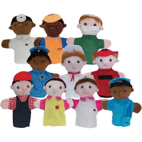 Community Helper Puppets, Set of 10