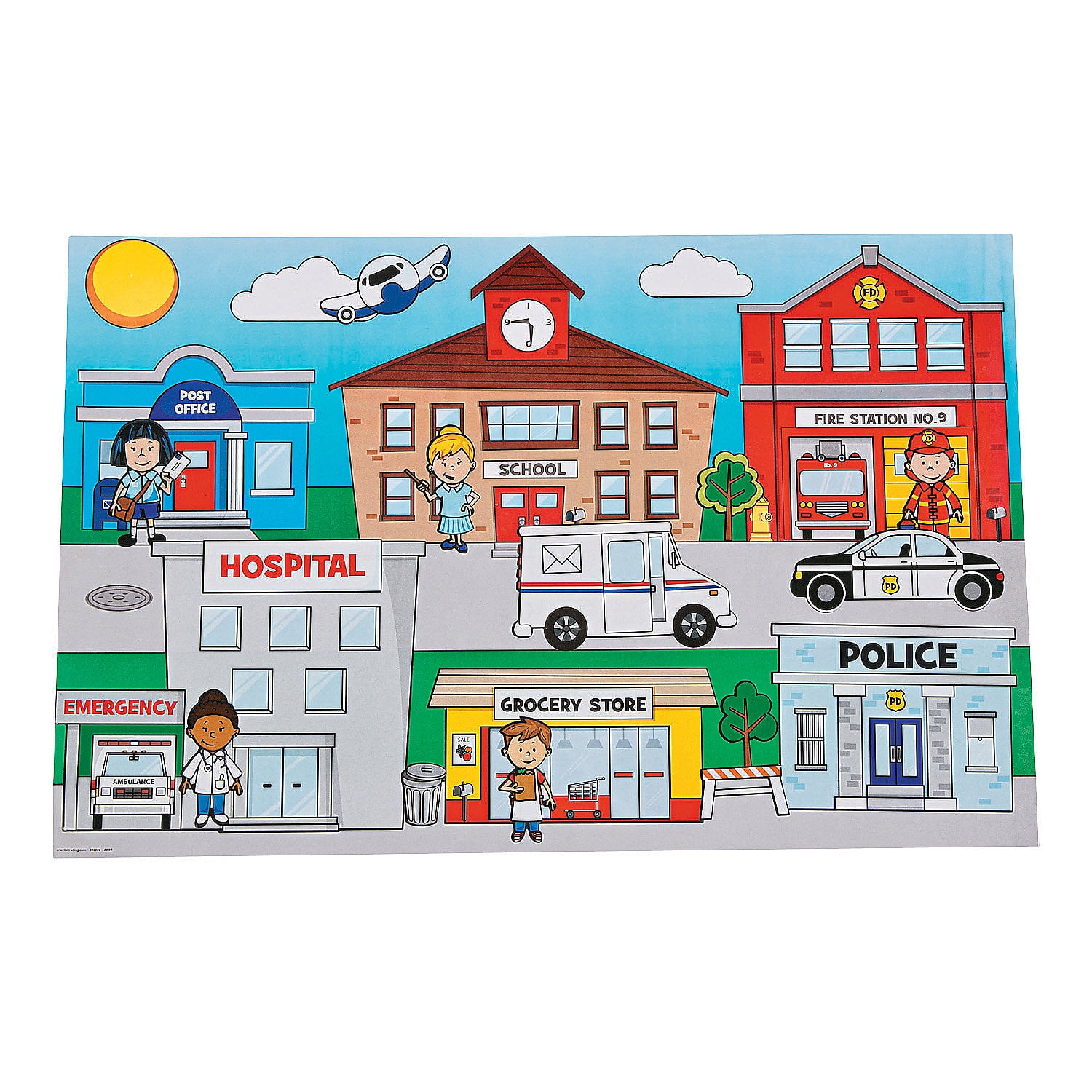 Community Helpers Giant Sticker Scene - Stationery - 12 Pieces ...