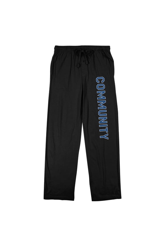 Community Logo Men's Black Sleep Pajama Pants-Medium
