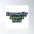 thumbnail image 1 of Community Service Hero Poster Wall Art, Modern Wall Decor, 16x16 UNFRAMED, 1 of 3